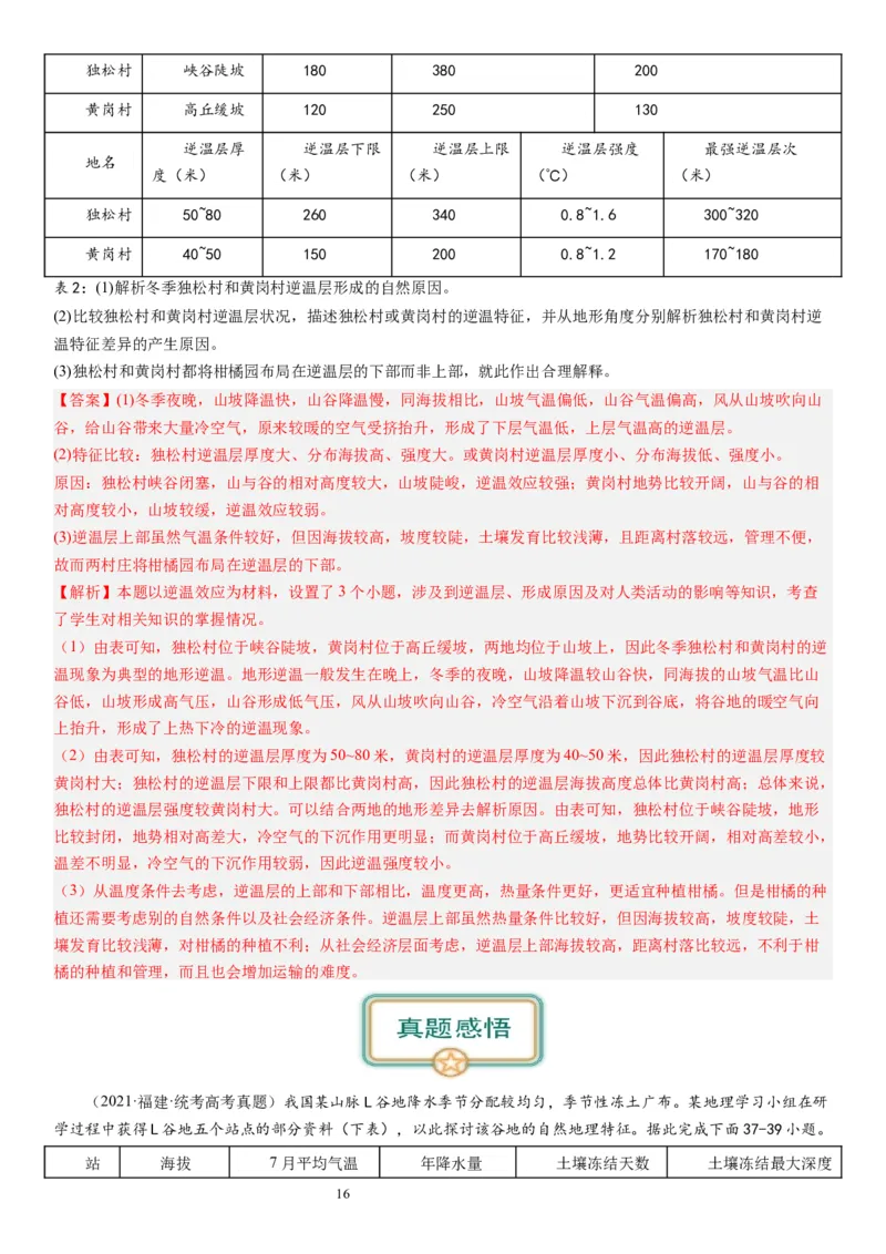 2024届新高考一轮复习专题三地球上的大气第七讲大气组成、大气垂直分层与大气受热过程（解析版）_通用版（老高考）复习资料_2024年复习资料_专题训练