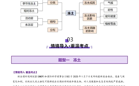 微专题冻土（讲义）（解析版）_2025年新高考资料_二轮复习_01高考语文等多个文件_上好课2025年高考地理二轮复习讲练测（新高考通用）_第一部分专题突破