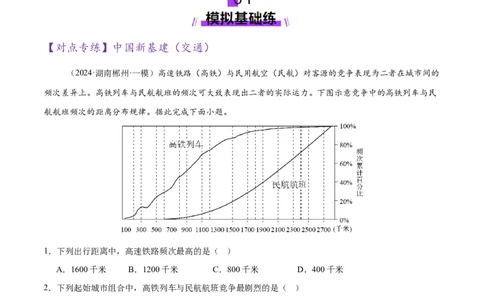 微专题中国新基建（交通）（练习）（解析版）_2025年新高考资料_二轮复习_01高考语文等多个文件_上好课2025年高考地理二轮复习讲练测（新高考通用）_第一部分专题突破