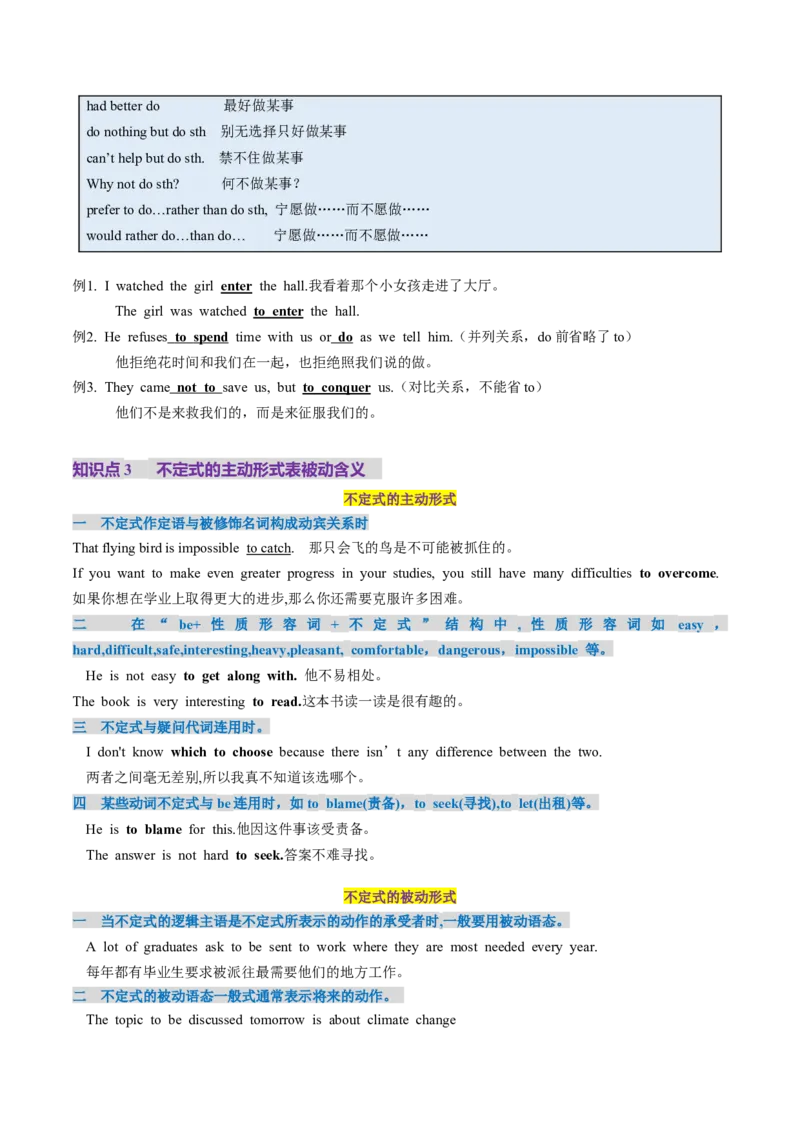 第11讲非谓语动词：动词不定式（讲义）（解析版）_03高考英语_新高考复习资料_2025年新高考复习_2025年高考英语一轮复习讲练测（新教材新高考，含2024年高考真题）_语法