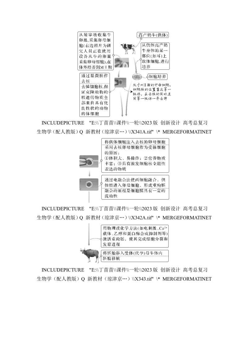 第34讲细胞工程和胚胎工程_2024年新高考资料_1.2024一轮复习_2024年高考生物一轮复习讲义（新人教版）_另附1套Word版题库_选择性必修3_第十单元生物技术与工程