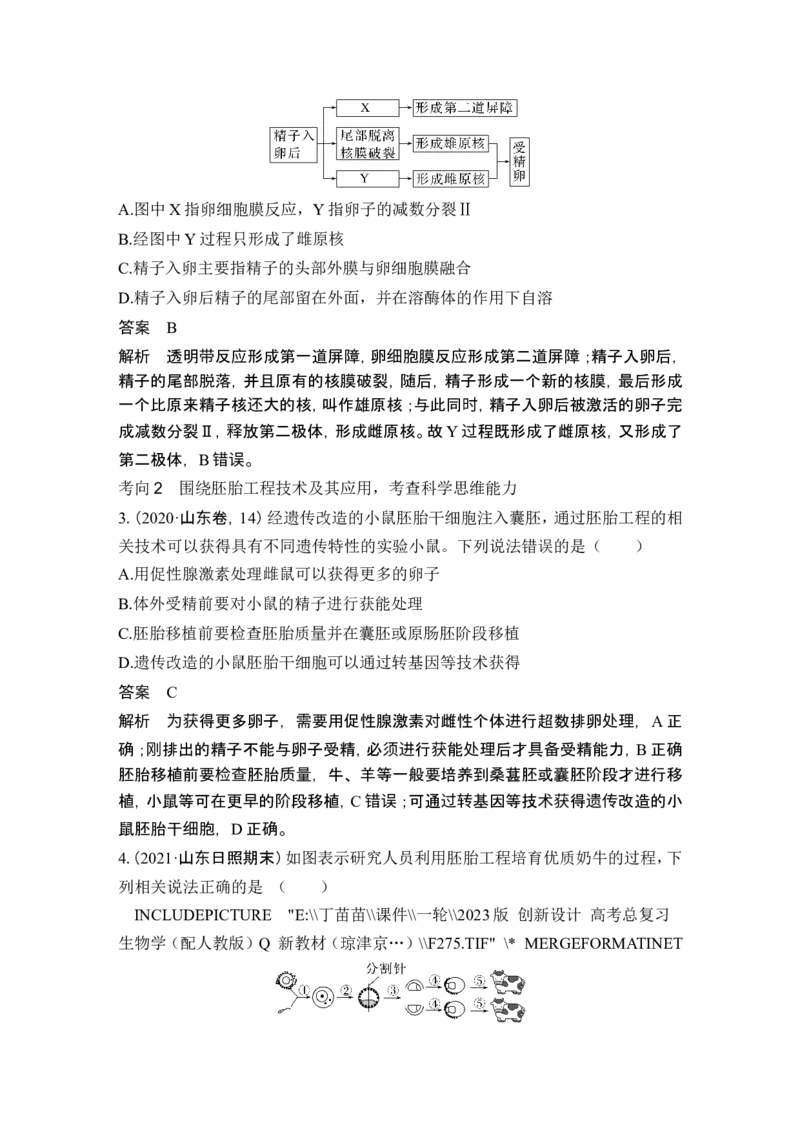 第34讲细胞工程和胚胎工程_2024年新高考资料_1.2024一轮复习_2024年高考生物一轮复习讲义（新人教版）_另附1套Word版题库_选择性必修3_第十单元生物技术与工程