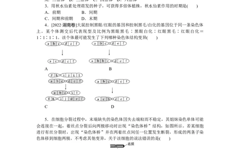 专练47　染色体变异_通用版（老高考）复习资料_2023年复习资料_专项复习_2023《微专题&middot;小练习》&middot;生物