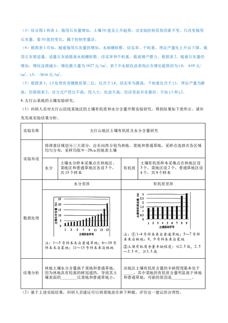 重难点专题07土壤与环境、人类（原卷版）_2025年新高考资料_二轮复习_2025年高三地理高考二轮复习专项提升（新高考通用）3405802_重点&middot;难点&middot;热点专练（分地区）_上海专用