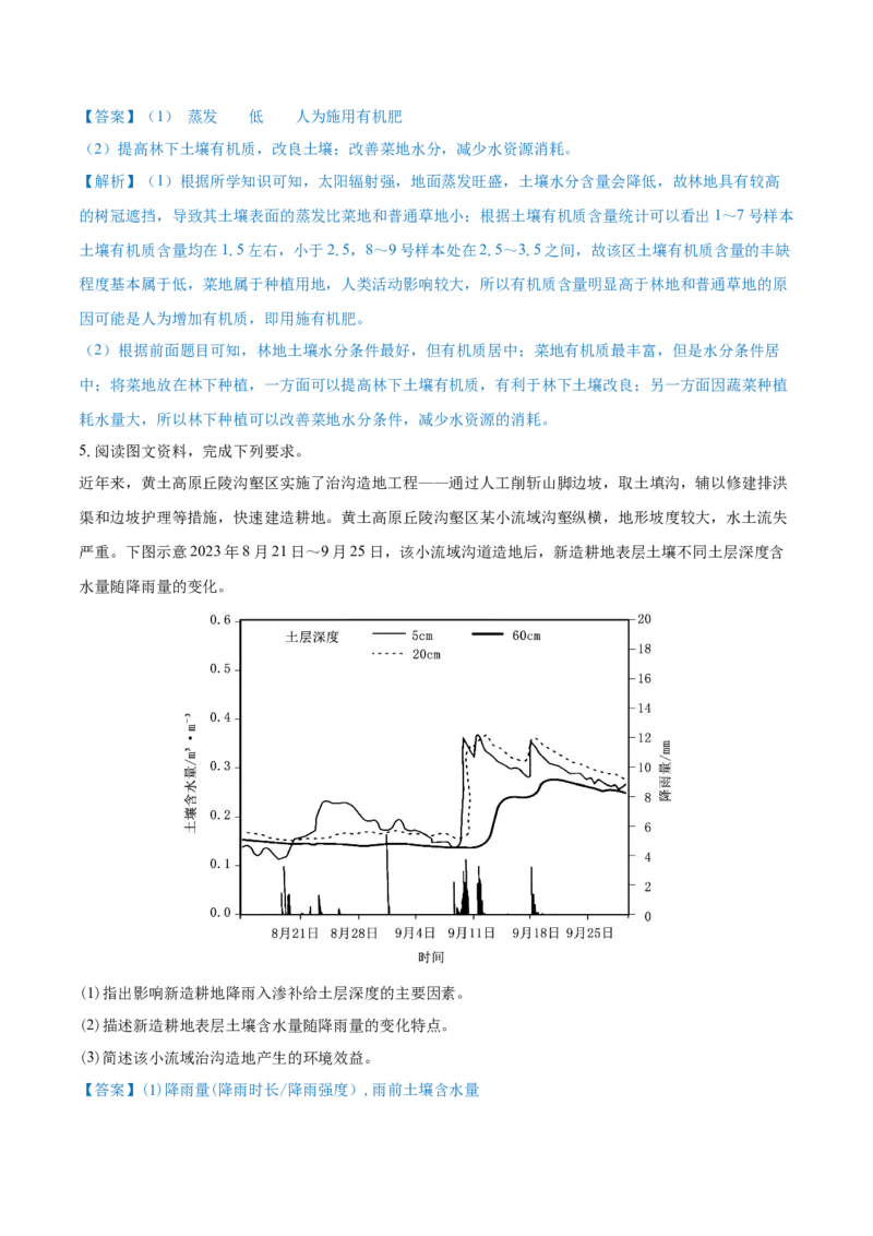 重难点专题07土壤与环境、人类（原卷版）_2025年新高考资料_二轮复习_2025年高三地理高考二轮复习专项提升（新高考通用）3405802_重点&middot;难点&middot;热点专练（分地区）_上海专用
