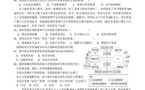 第14讲：城市、产业与区域发展（答案在最后一行，无解析）_通用版（老高考）复习资料_2024年复习资料_2024届高考地理一轮复习配套练习小题狂练（答案在最后一行，无解析）