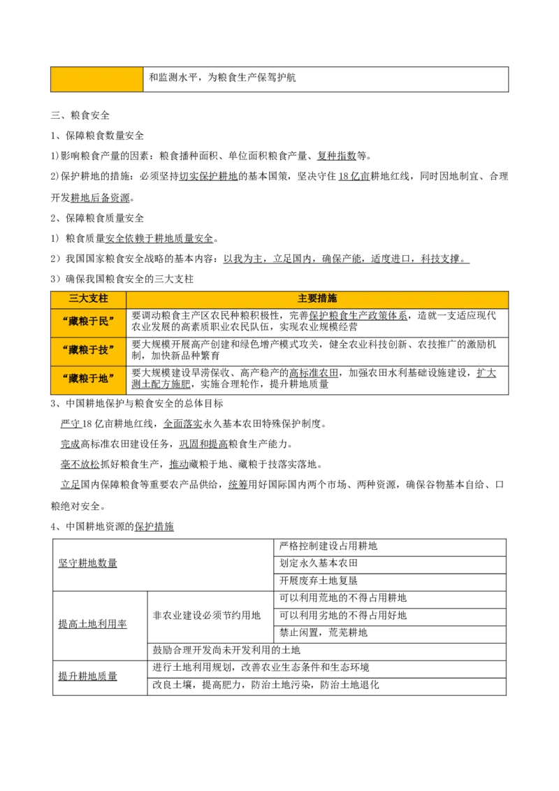 重难点13农业区位因素与粮食安全（原卷版）_2025年新高考资料_二轮复习_01高考语文等多个文件_2025年高三地理高考二轮复习专项提升_重点&middot;难点&middot;热点专练（分地区）_天津专用