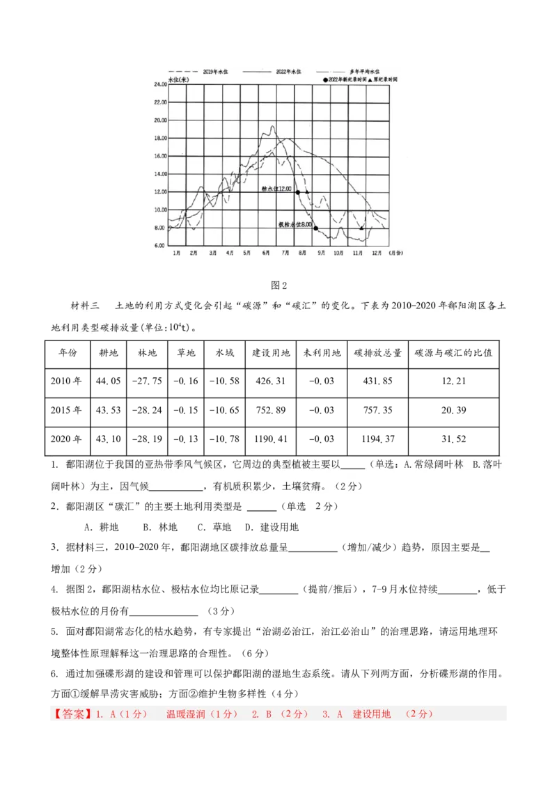 信息必刷卷02（上海专用）（解析版）_2025年新高考资料_2025考前信息卷_2025年高考地理考前信息必刷卷（上海专用）34378775