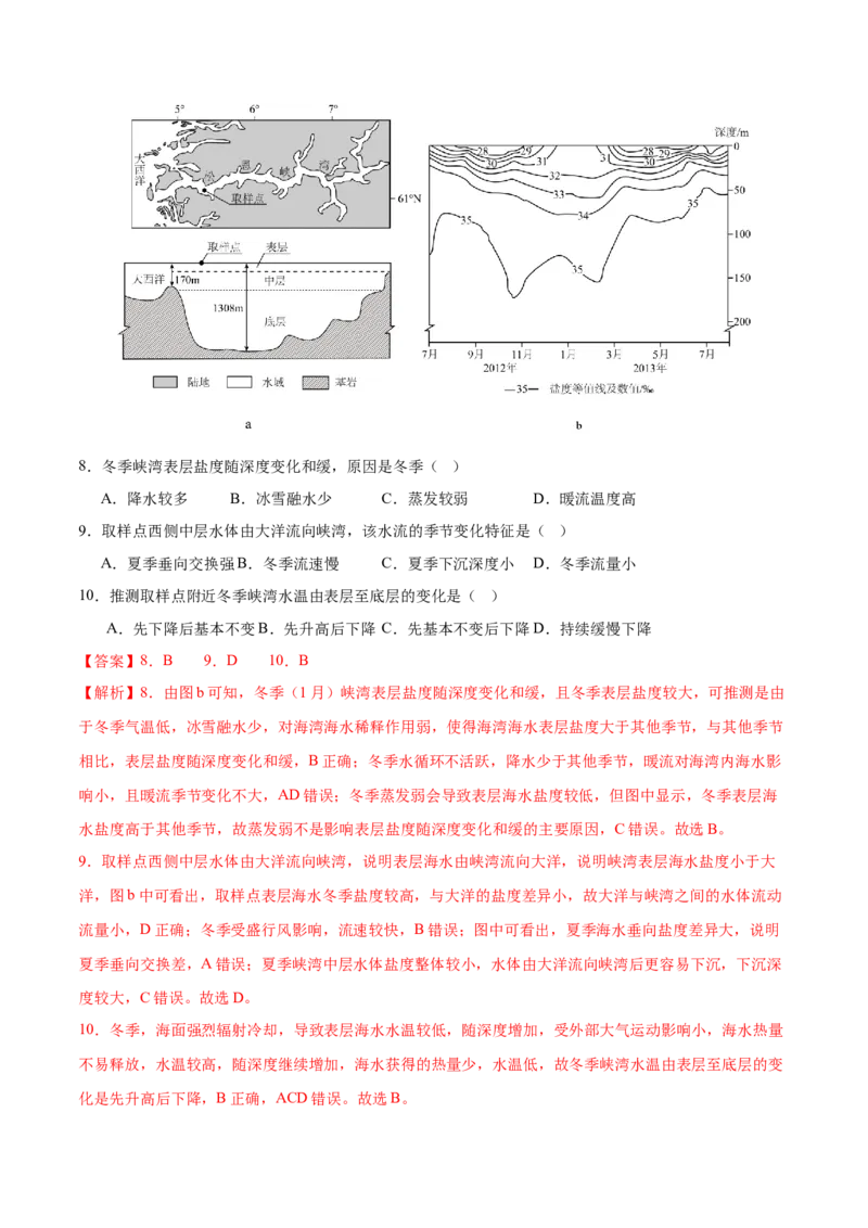 地理（山东卷）（全解全析）_2025年新高考资料_二轮复习_2025年高三地理高考二轮复习专项提升（新高考通用）3405802_模拟试卷