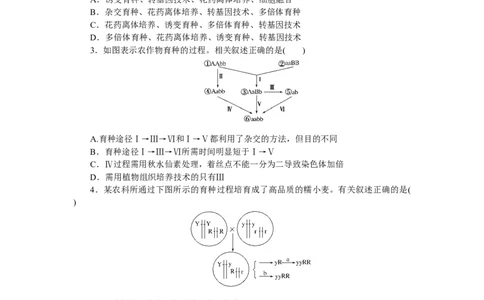 专练53　生物变异在育种工作上的应用与育种方法的比较_通用版（老高考）复习资料_2023年复习资料_专项复习_2023《微专题&middot;小练习》&middot;生物