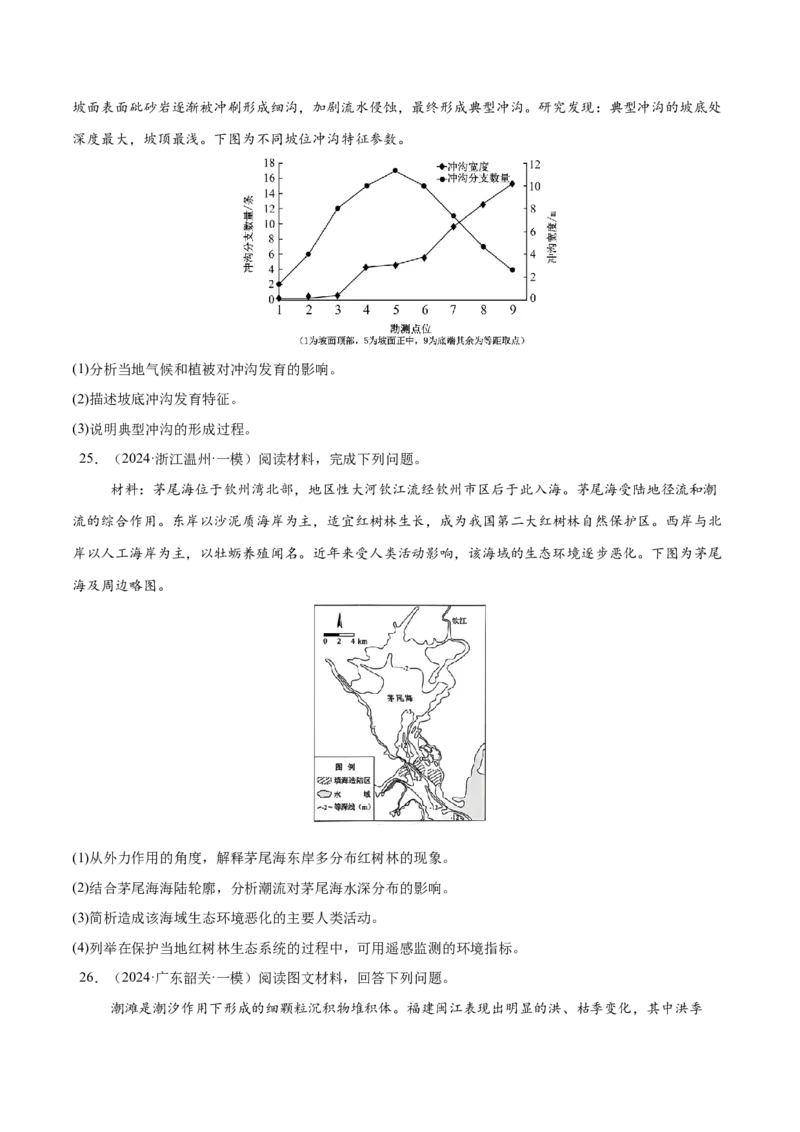 消灭易错自然地理非选择题35题专练（原卷版）_2025年新高考资料_二轮复习_01高考语文等多个文件_2025年高三地理高考二轮复习专项提升_易错专练