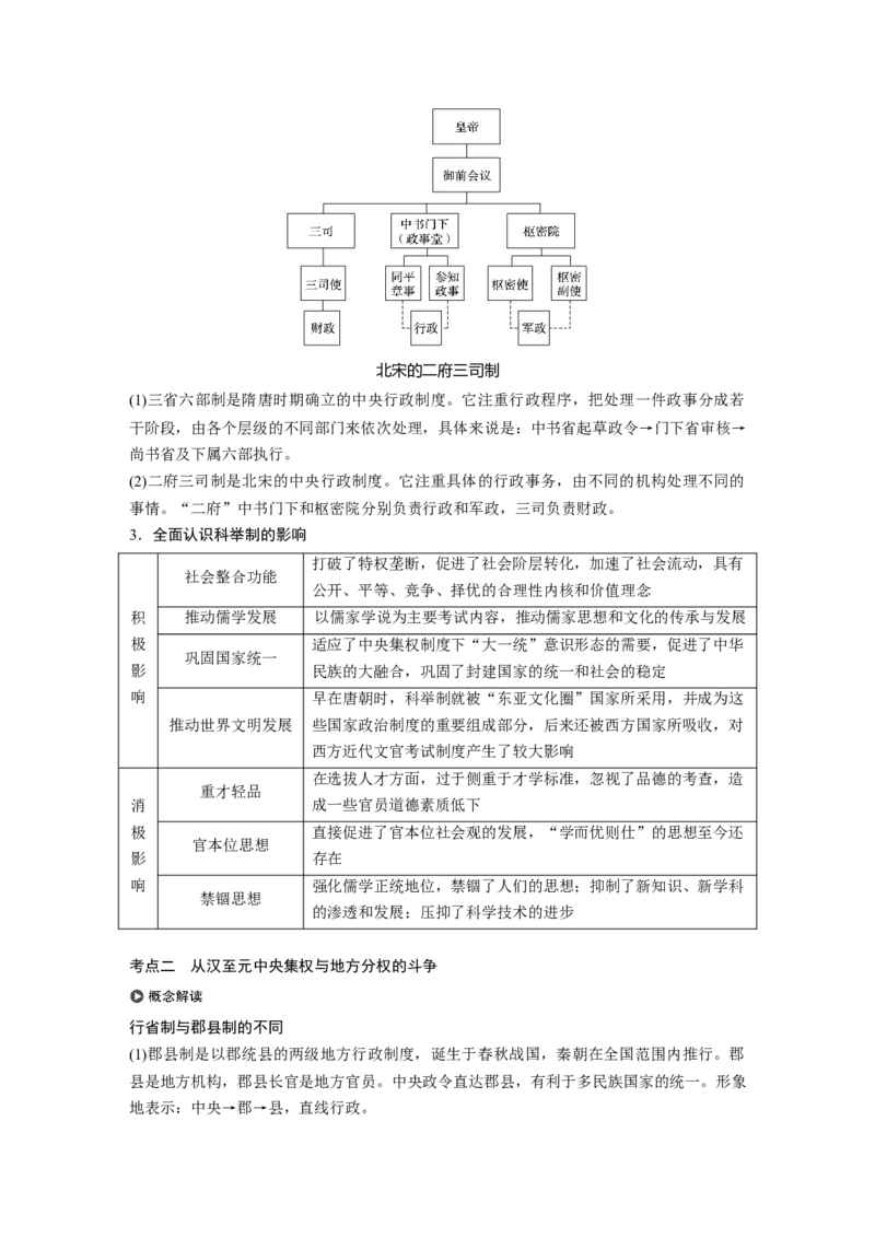 03必修1第一单元古代中国的政治制度第3讲　从汉至元政治制度的演变_通用版（老高考）复习资料_2023年复习资料_一轮+二轮_历史高三一轮复习系列
