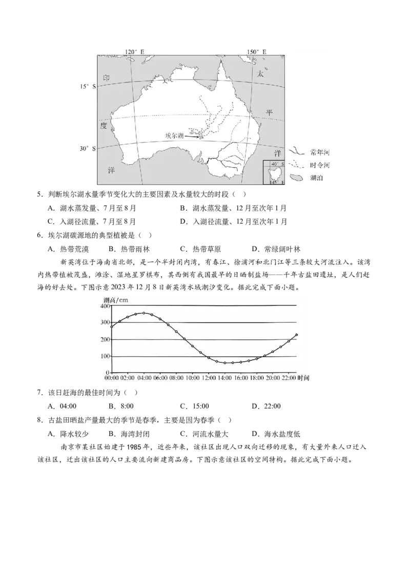信息必刷卷05（天津专用）（原卷版）_2025年新高考资料_2025考前信息卷_2025年高考地理考前信息必刷卷（天津专用）34378785