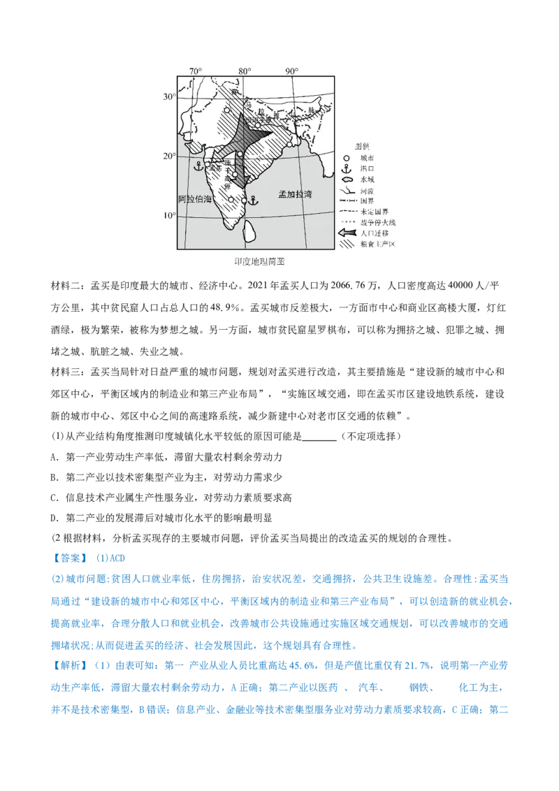 重难点专题11城市发展（原卷版）_2025年新高考资料_二轮复习_2025年高三地理高考二轮复习专项提升（新高考通用）3405802_重点&middot;难点&middot;热点专练（分地区）_上海专用