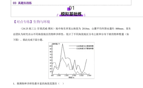 微专题生物与环境、冻土（练习）（解析版）_2025年新高考资料_二轮复习_上好课2025年高考地理二轮复习讲练测（新高考通用）3381954