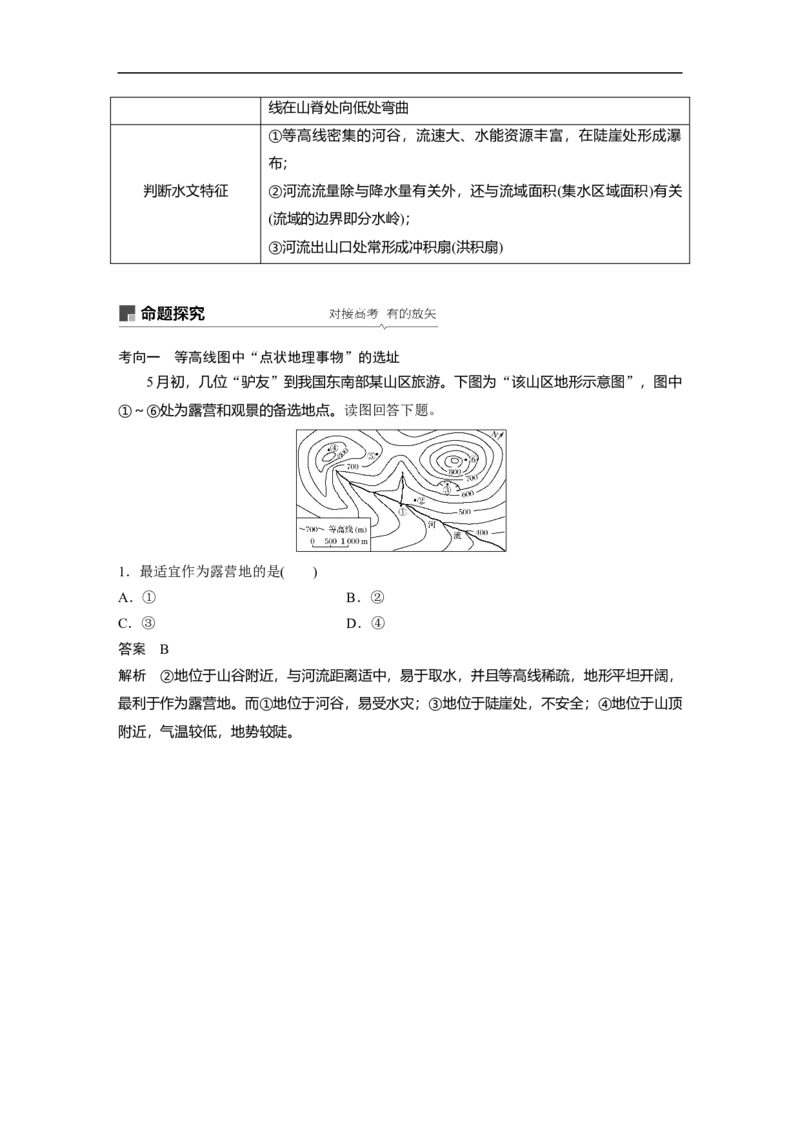 02必修①第1章地球与地图第2讲等高线地形图_通用版（老高考）复习资料_2023年复习资料_地理高三一轮复习系列_地理高三一轮复习系列《一轮复习讲义》（教师版）