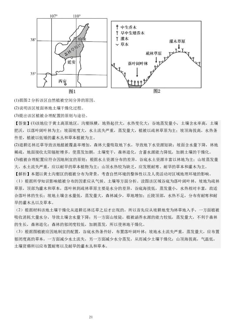 2024届高考一轮复习专题六地理环境的整体性和差异性第十九讲地理环境的差异性（解析版）_通用版（老高考）复习资料_2024年复习资料_专题训练_19讲地理环境的差异性（专题训练）