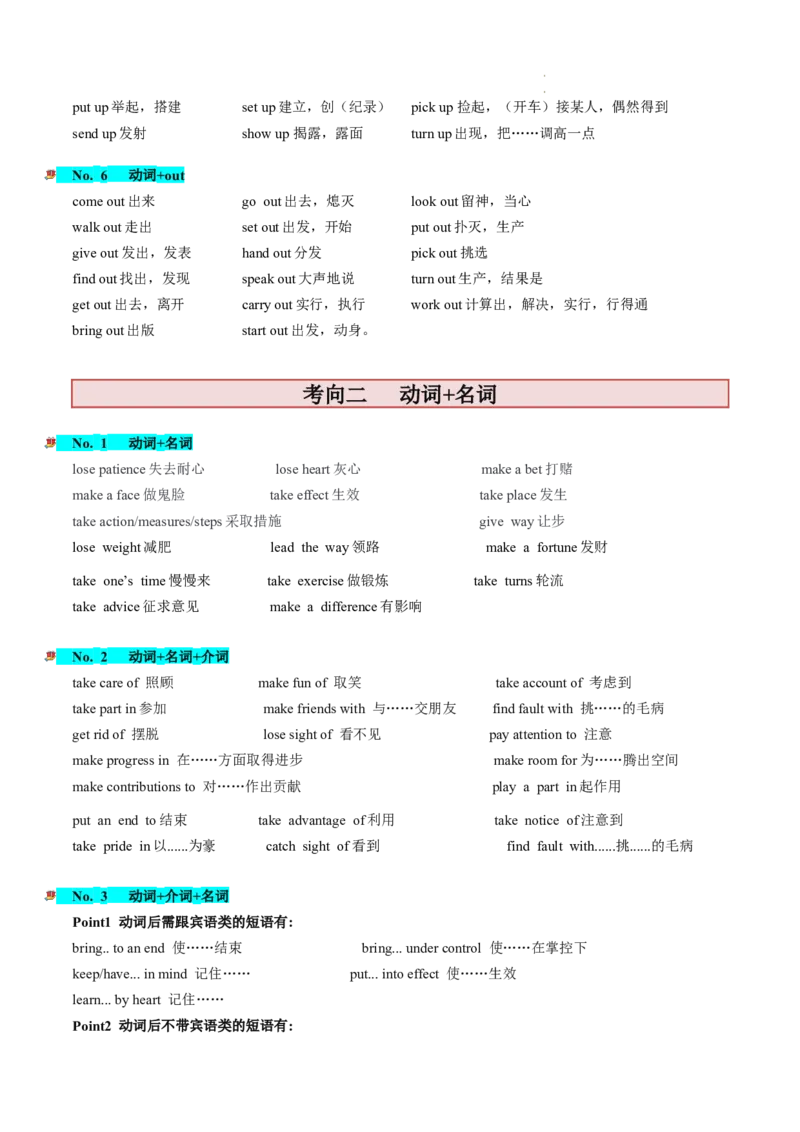 第06讲动词和动词短语（讲义）-2024年高考英语一轮复习讲练测（新教材新高考）（解析版）_03高考英语_新高考复习资料_2024年新高考资料_一轮复习资料_第一部分语法