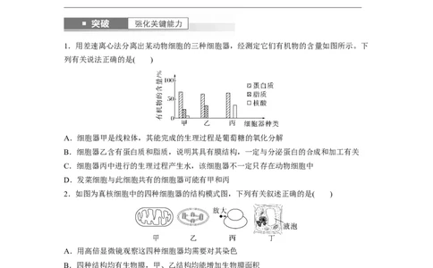 第2单元　第2课时　细胞器之间的分工合作_2024年新高考资料_1.2024一轮复习_2024年高考生物一轮复习讲义（新人教版）_学生版在此文件夹_大一轮复习讲义