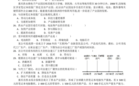 第17讲：产业转移国际合作（答案在最后一行，无解析）_通用版（老高考）复习资料_2024年复习资料_2024届高考地理一轮复习配套练习小题狂练（答案在最后一行，无解析）