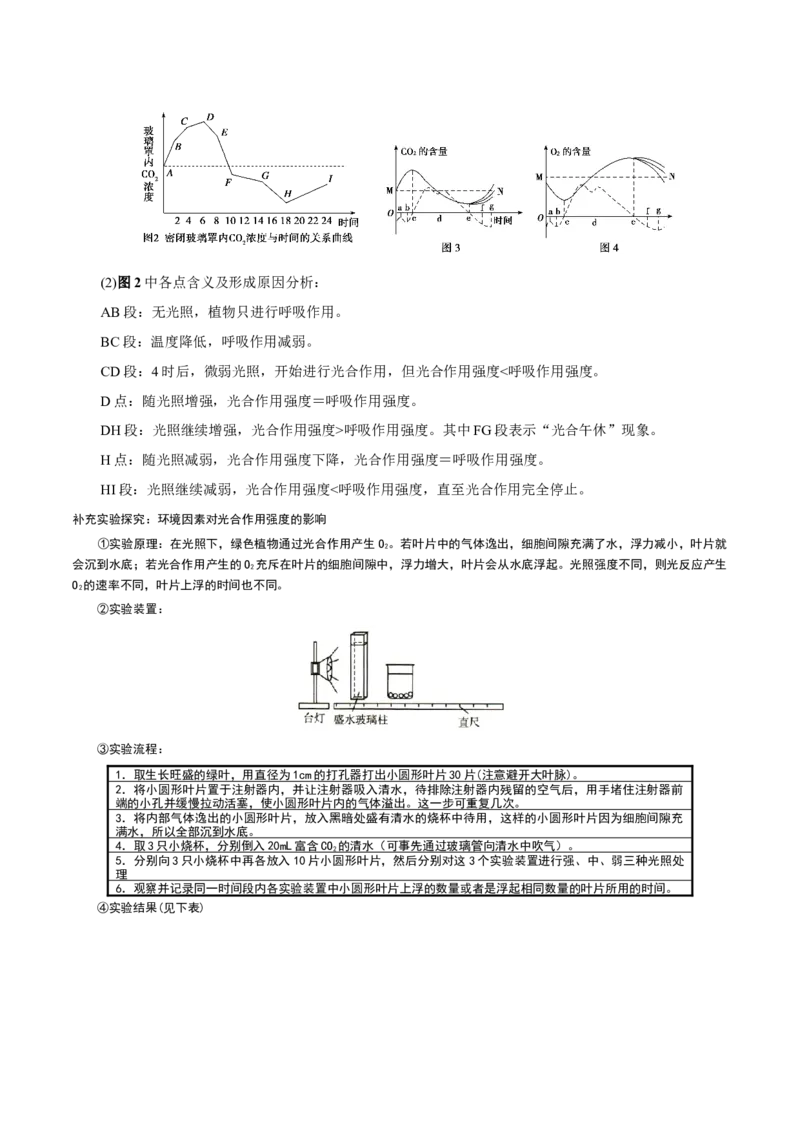 GKSW150_第9讲光合作用-备战2022年高考生物一轮复习精品讲义（人教版）(原卷版)_新高考复习资料_2022年新高考复习资料_备战2022新高考生物一轮复习精品讲义（人教版）