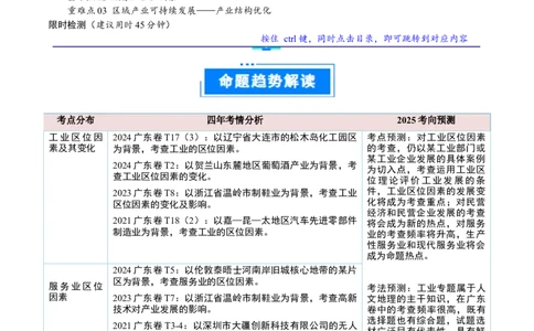 重难点10工业和服务业的可持续发展（解析版）_2025年新高考资料_二轮复习_01高考语文等多个文件_2025年高三地理高考二轮复习专项提升_重点&middot;难点&middot;热点专练（分地区）_广东专用