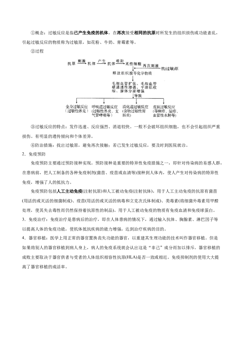 GKSW150_第23讲免疫调节-备战2022年高考生物一轮复习精品讲义（人教版）(原卷版)_新高考复习资料_2022年新高考复习资料_备战2022新高考生物一轮复习精品讲义（人教版）