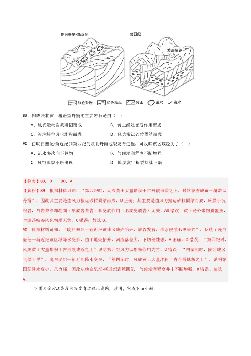 重难点06地表形态的塑造与地貌（解析版）_2025年新高考资料_二轮复习_01高考语文等多个文件_2025年高三地理高考二轮复习专项提升_重点&middot;难点&middot;热点专练（分地区）_天津专用