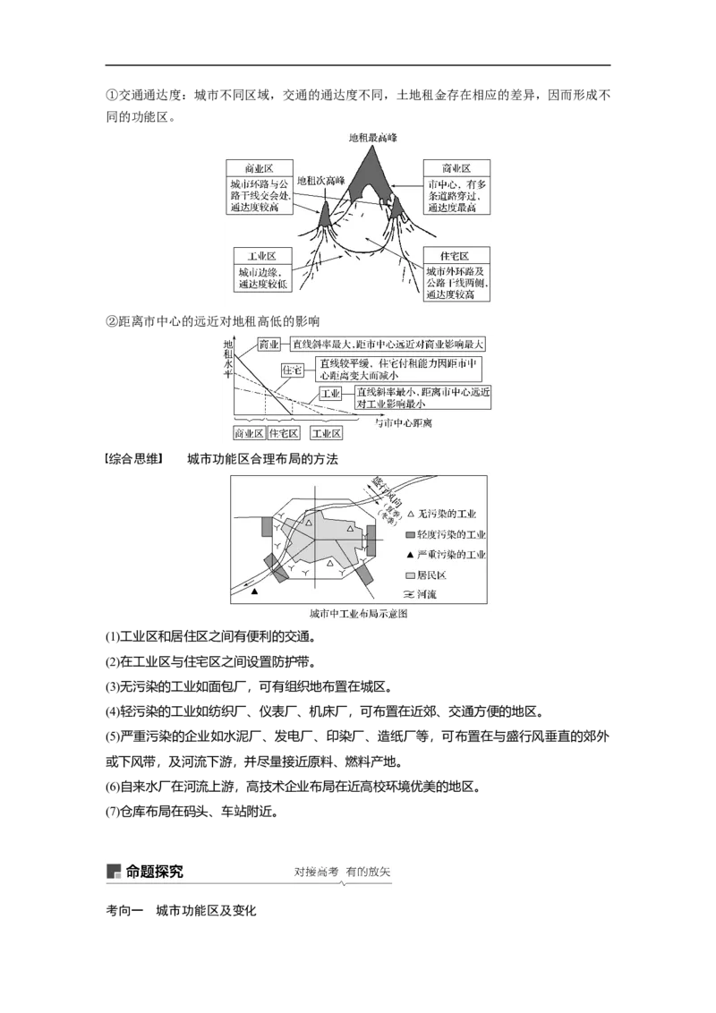 28必修②第2章城市与城市化第17讲城市空间结构与不同等级城市的服务功能_通用版（老高考）复习资料_2023年复习资料_地理高三一轮复习系列_422