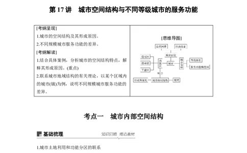 28必修②第2章城市与城市化第17讲城市空间结构与不同等级城市的服务功能_通用版（老高考）复习资料_2023年复习资料_地理高三一轮复习系列_422