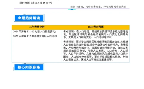 重难点11人口（解析版）_2025年新高考资料_二轮复习_2025年高三地理高考二轮复习专项提升（新高考通用）3405802_重点&middot;难点&middot;热点专练（分地区）_天津专用