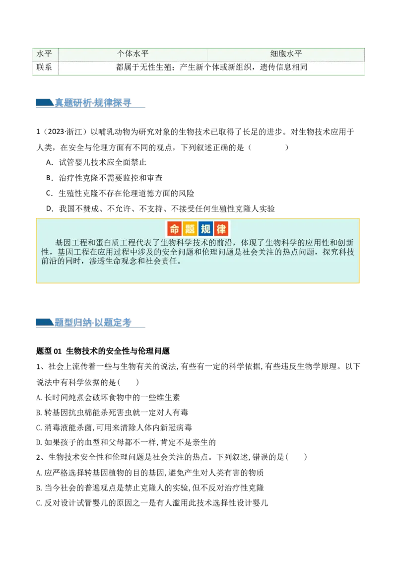 第18讲基因工程（讲义）原卷版_2024年新高考资料_2.2024二轮复习_2024年高考生物二轮复习讲练测（新教材新高考）