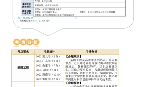 第18讲基因工程（讲义）原卷版_2024年新高考资料_2.2024二轮复习_2024年高考生物二轮复习讲练测（新教材新高考）
