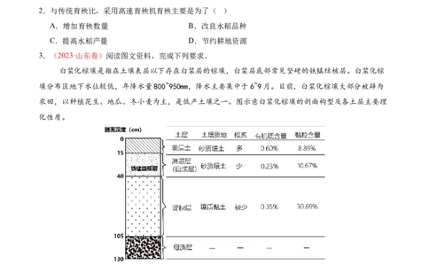 微专题农业技术（讲义）（原卷版）_2025年新高考资料_二轮复习_01高考语文等多个文件_2025年高三地理高考二轮复习专项提升_二轮讲义