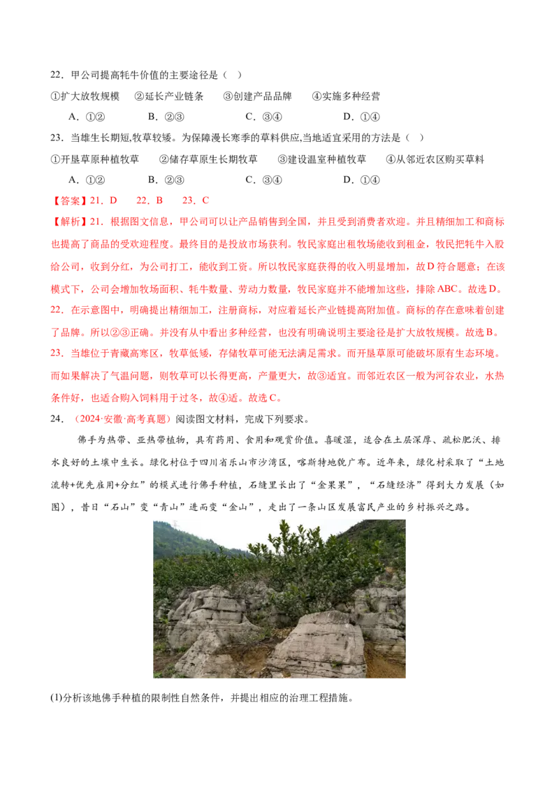 长效热点（练习）（解析版）_2025年新高考资料_二轮复习_01高考语文等多个文件_上好课2025年高考地理二轮复习讲练测（新高考通用）_第四部分热点聚焦