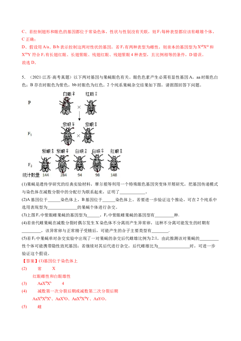 第19讲遗传综合实验分析（练习）（解析版）_2024年新高考资料_1.2024一轮复习_2024年高考生物一轮复习讲练测（新教材新高考）