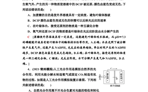 [13326482]备考2023生物课时分层作业9　光合作用与能量转化(Ⅰ)(含解析）_新高考复习资料_2023年新高考复习资料_专项复习_备考2023新高考生物课时分层作业