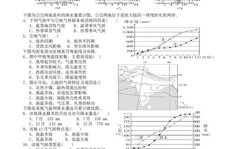 第10讲：气候类型的判断及影响因素（答案在最后一行，无解析）_通用版（老高考）复习资料_2024年复习资料_2024届高考地理一轮复习配套练习小题狂练（答案在最后一行，无解析）