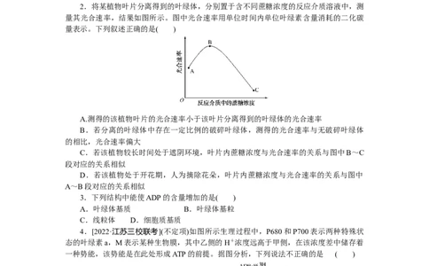 专练26　光合作用的过程_新高考复习资料_2023年新高考复习资料_专项复习_2023《微专题&middot;小练习》&middot;生物&middot;新教材&middot;XL-7