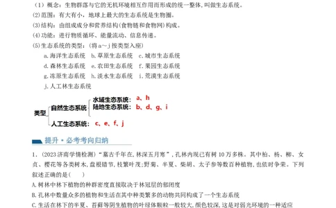 第35讲生态系统的结构（讲义）（学生版）_2024年新高考资料_1.2024一轮复习_2024年高考生物一轮复习讲练测（新教材新高考）