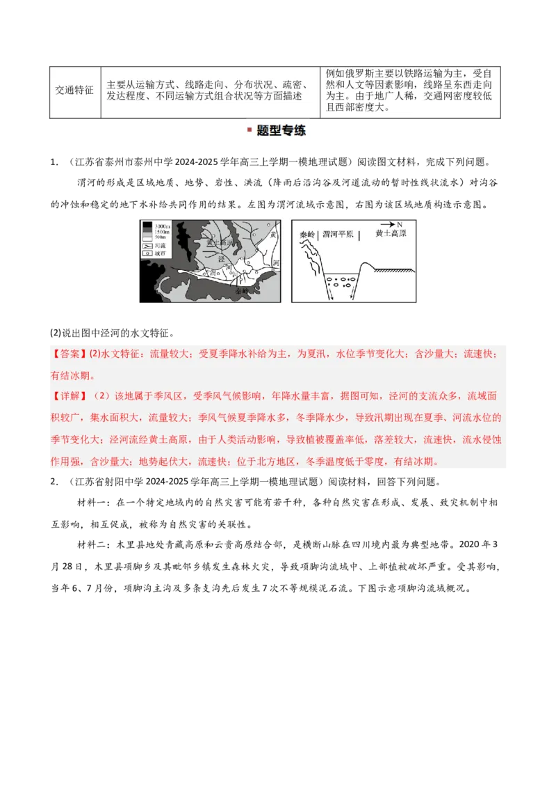 题型04常见综合题问法与答题规范（解析版）_2025年新高考资料_二轮复习_01高考语文等多个文件_2025年高三地理高考二轮复习专项提升_重点&middot;难点&middot;热点专练（分地区）_江苏专用