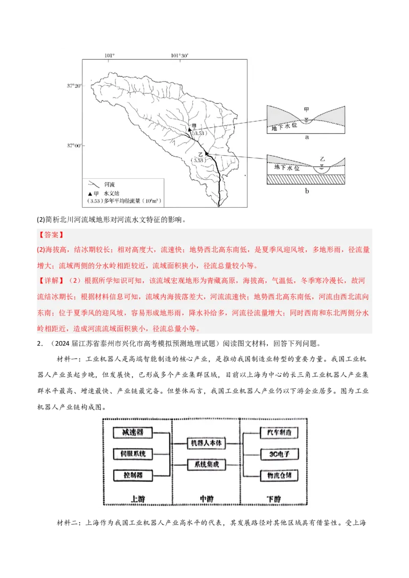 题型04常见综合题问法与答题规范（解析版）_2025年新高考资料_二轮复习_01高考语文等多个文件_2025年高三地理高考二轮复习专项提升_重点&middot;难点&middot;热点专练（分地区）_江苏专用