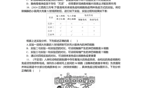 2025届高中生物学一轮复习检测案30　免疫调节（含解析）_2025年新高考资料_一轮复习_2025届高中生物学一轮复习分层复习检测(含解析)