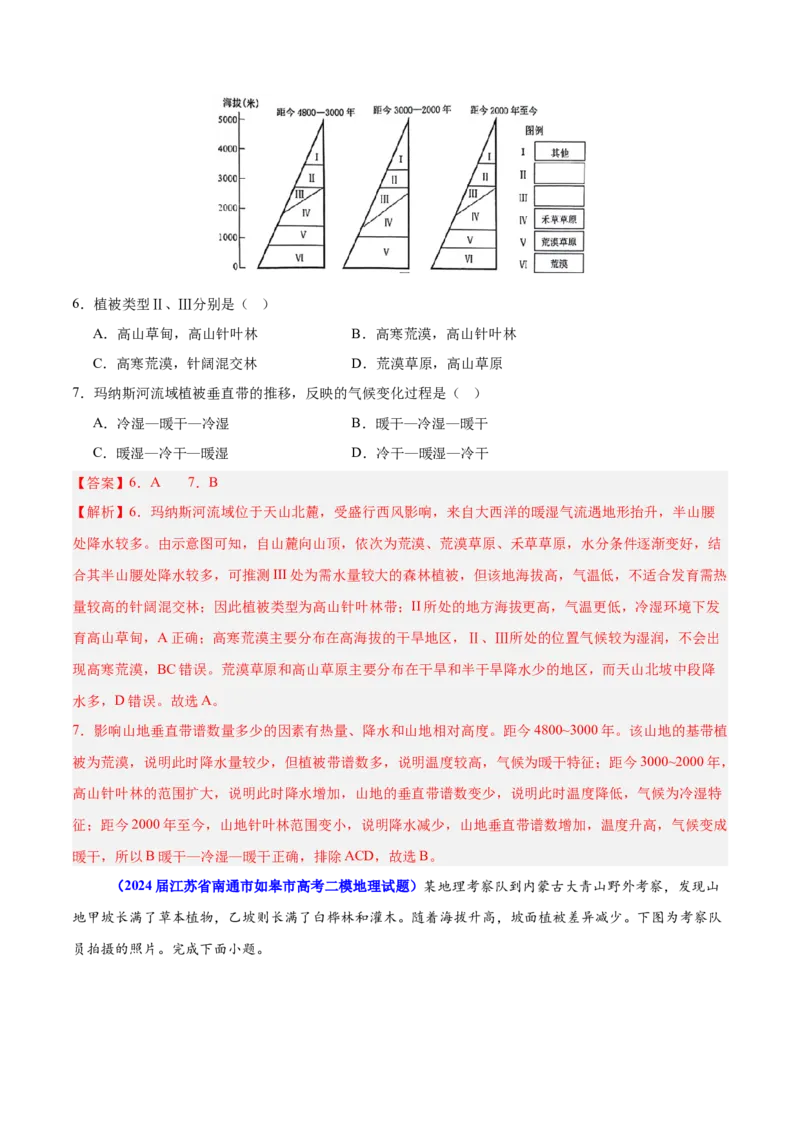 重难点07土壤生物与自然环境整体性和差异性（解析版）_2025年新高考资料_二轮复习_01高考语文等多个文件_2025年高三地理高考二轮复习专项提升_重点&middot;难点&middot;热点专练（分地区）_江苏专用