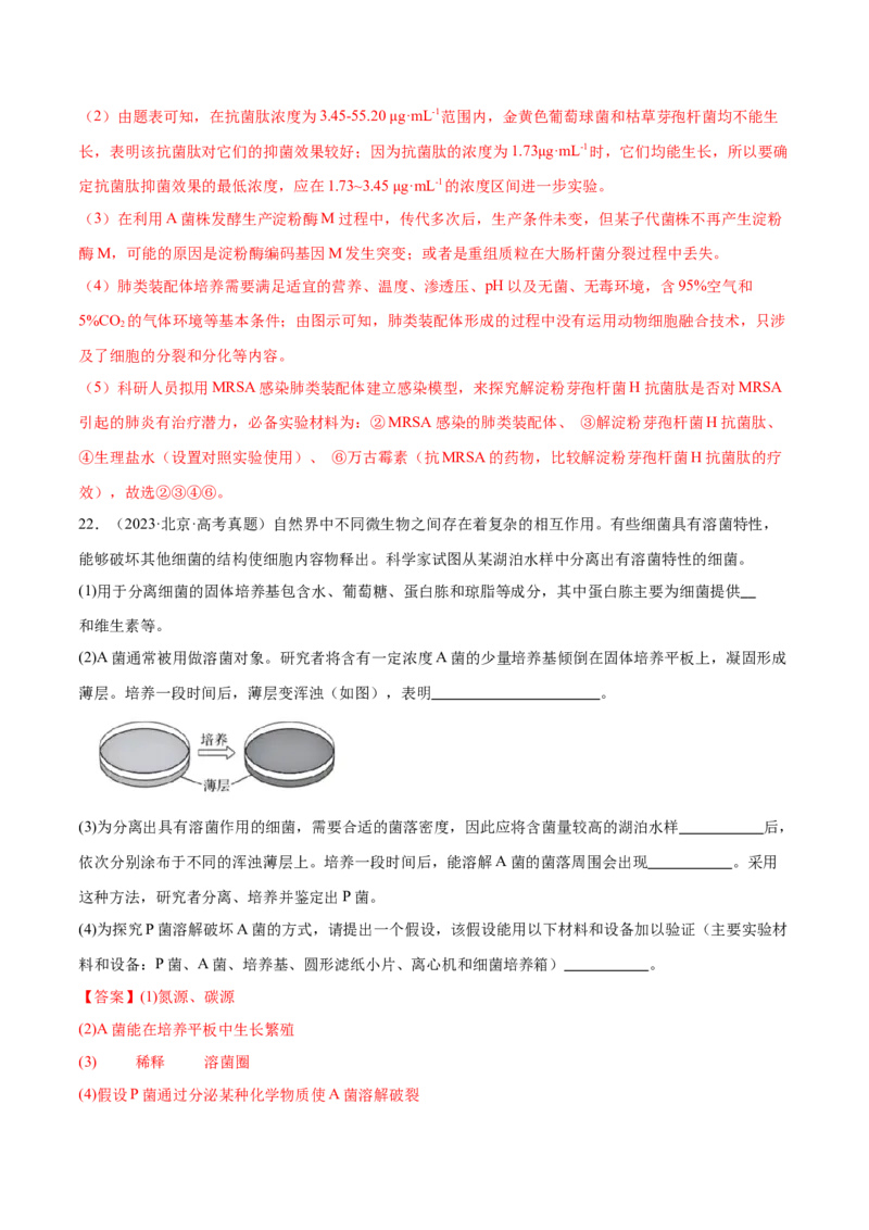 第16讲发酵工程（练习）（解析版）_2024年新高考资料_2.2024二轮复习_2024年高考生物二轮复习讲练测（新教材新高考）