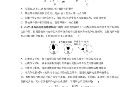 第3单元　课时练1　降低化学反应活化能的酶_2024年新高考资料_1.2024一轮复习_2024年高考生物一轮复习讲义（新人教版）_学生版在此文件夹_一轮复习69练_第三单元　细胞的能量供应和利用