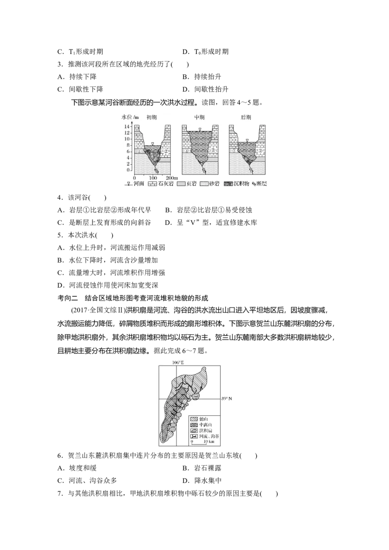 19必修①第5章地表形态的塑造第13讲山地的形成与河流地貌的发育_通用版（老高考）复习资料_2023年复习资料_地理高三一轮复习系列_地理高三一轮复习系列《一轮复习讲义》（学生版）