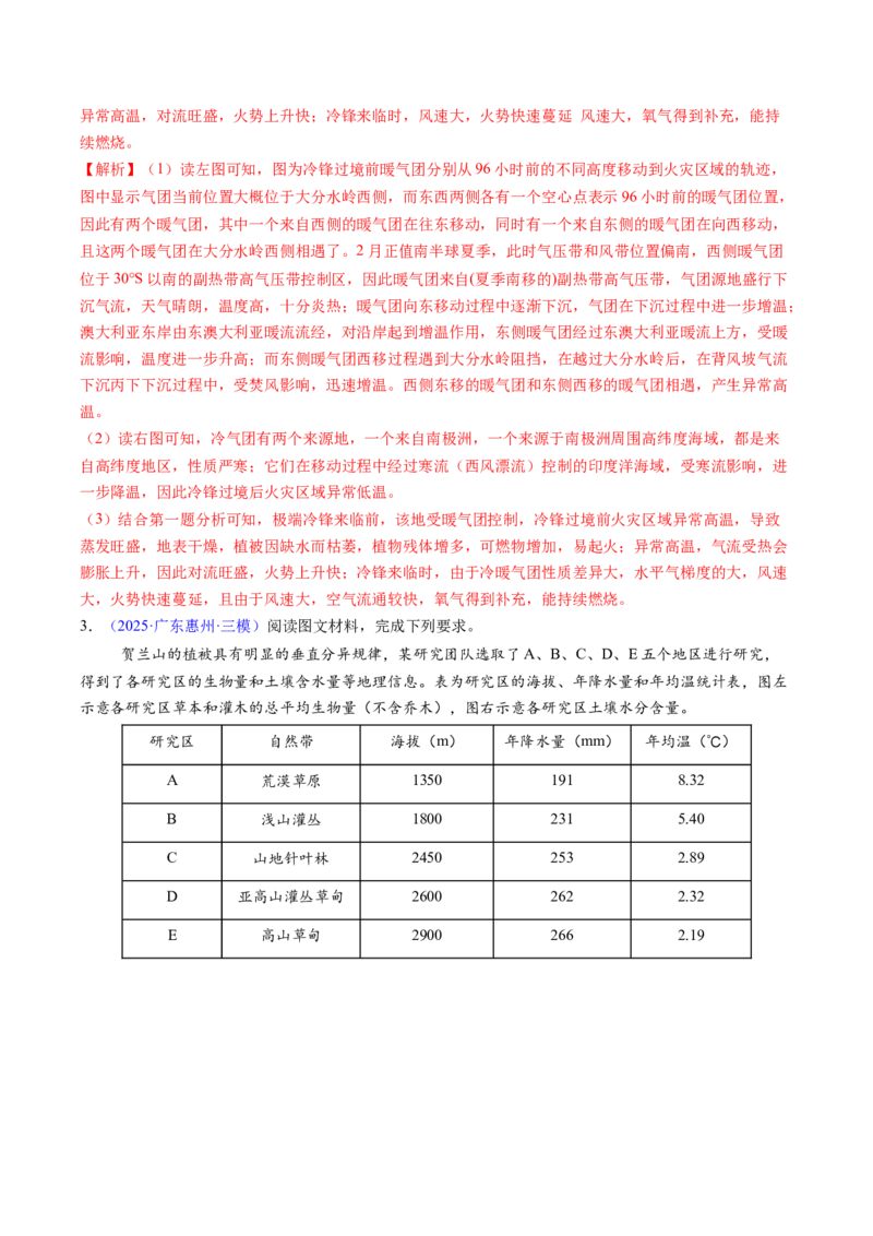 考前冲刺&mdash;&mdash;非选择题压轴特训01（解析版）_2025年新高考资料_二轮复习_01高考语文等多个文件_2025年高考地理二轮热点题型归纳与变式演练（新高考通用）