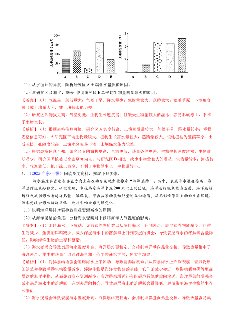 考前冲刺&mdash;&mdash;非选择题压轴特训01（解析版）_2025年新高考资料_二轮复习_01高考语文等多个文件_2025年高考地理二轮热点题型归纳与变式演练（新高考通用）