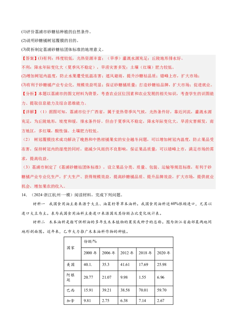 消灭易错人文地理非选择题35题专练（解析版）_2025年新高考资料_二轮复习_01高考语文等多个文件_2025年高三地理高考二轮复习专项提升_易错专练